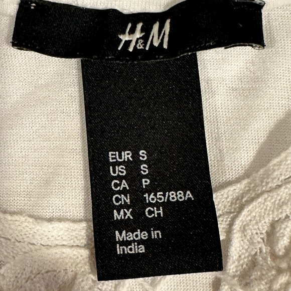 H&M White Lace Halter Tank Top Small Boho Festival Summer Casual Flowy - Picture 8 of 9